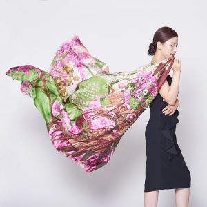 Digital Print Silk Shawl tarnija Hiina