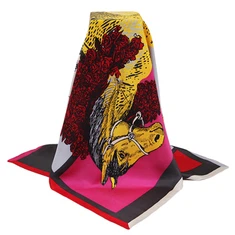 kohandatud Prindi Silkkihuivi Graafiline prindi ruudu siidist sall