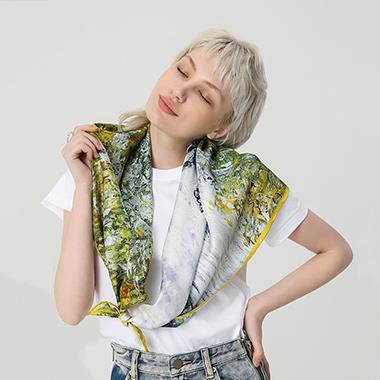 Oil Painting Square Bandana Neckchief