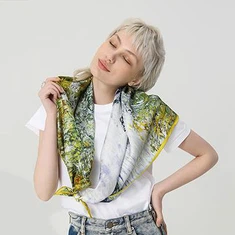 Oil Painting Square Bandana Neckchief